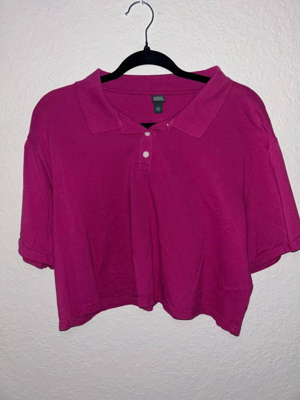 Pink-Purple Cropped Polo